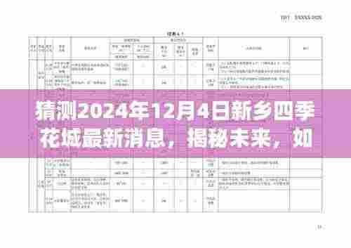 揭秘未来,新乡四季花城最新消息(预测至2024年12月4日)如何获取与解读?