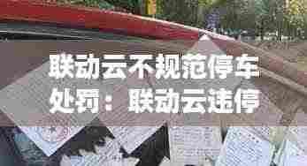 联动云不规范停车处罚:联动云违停了怎么办