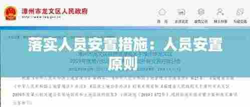 落实人员安置措施:人员安置原则