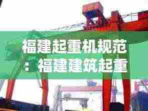 福建起重机规范：福建建筑起重机械检测规程 