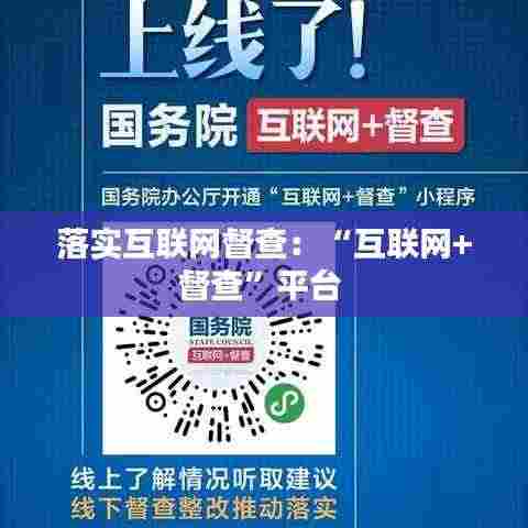 落实互联网督查：“互联网+督查”平台 