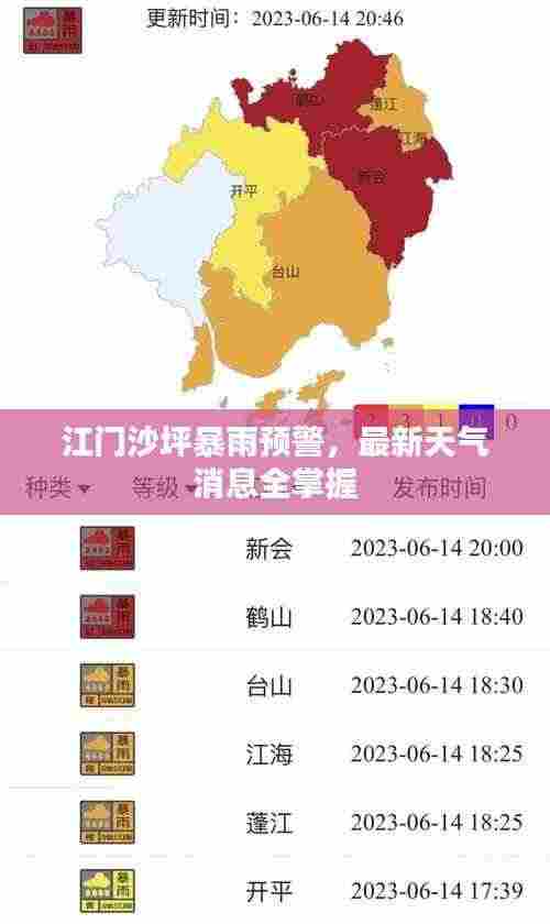 江门沙坪暴雨预警,最新天气消息全掌握
