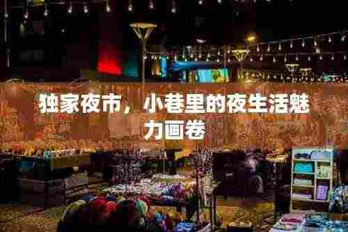 独家夜市，小巷里的夜生活魅力画卷