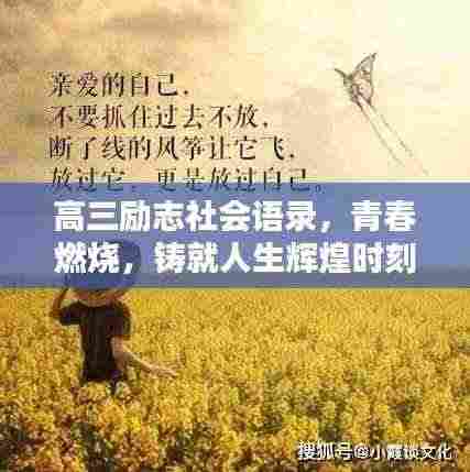 高三励志社会语录,青春燃烧,铸就人生辉煌时刻!