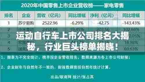 运动自行车上市公司排名大揭秘，行业巨头榜单揭晓！