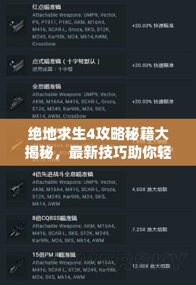 绝地求生4攻略秘籍大揭秘,最新技巧助你轻松吃鸡!
