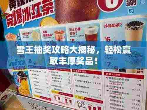 雪王抽奖攻略大揭秘,轻松赢取丰厚奖品!